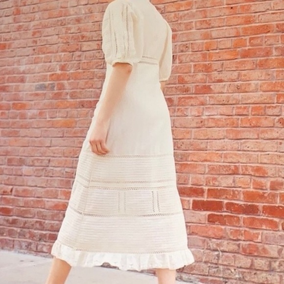 🦋 SEA NY poppy pintuck midi dress 6 - Picture 3 of 8